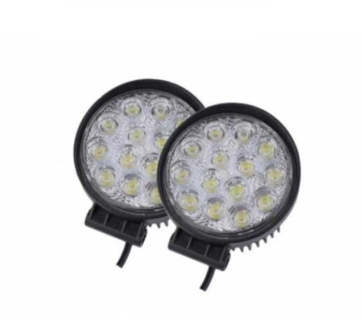 Set 2 proiectoare led bar, off road, rotund, 14 led, 42 w